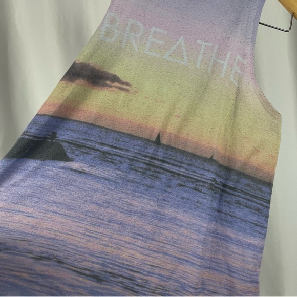 FIT Small Ocean Nature Breathe Boho Hippie Sunset Outdoor Tank Top Workout Gym - Picture 4 of 7